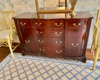 $450 - Large mahogany 6 drawer dresser/buffet- 35" H, 54" W, 20" D