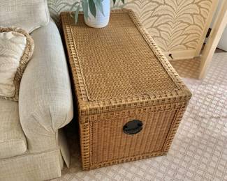 $150 - Pier 1 wicker chest/table  #1 - 20" H, 36" W, 20" D