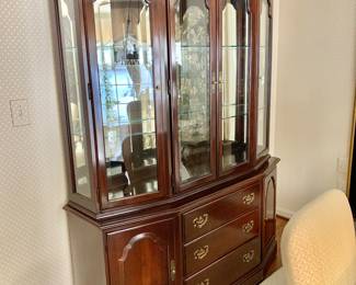 $550 - Vintage china cabinet - 80" H, 60" W, 20" D