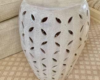 $150 - Lattice garden stool #2 - 21" H, top 14" diam.