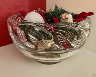 $80 - Tiffany Dolphin bowl - 5" H, 8.25" diam