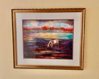 $495 - Original watercolor by local artist Pritha Srinivasan #2 - 22.5" H x 26.5" W
