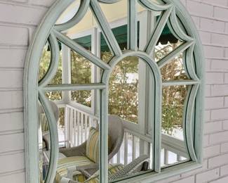 $320 - Ballard Designs arched window mirror - 34" H x 34" W