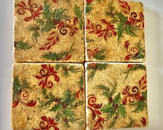$20 - Set of 4 holiday tiles 