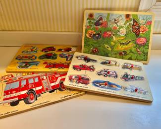 $16 each - Wood puzzles; $10 - back right puzzle(SOLD)