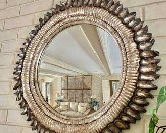 $350 - Baker Knapp &Tubbs Sunburst convex mirror - 26" diam