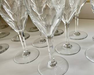 $40 each - ONLY 2 LEFT!  - 6.5" H BACCARAT crystal GENOVA CLEAR CLARET WINE Stem GOBLET or GLASS - 6.5" H