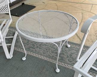 $50 - Round wrought iron side table #1 - 24"D