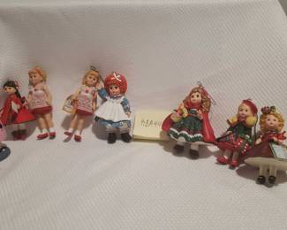 Some Madame Alexander Dolls And Others Ordaments