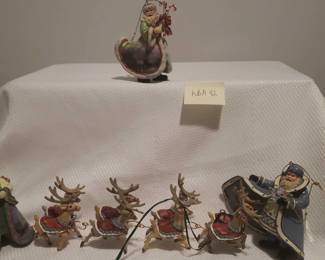 Victorian Santas And Some Reindeer