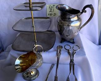 SILVER PLATE SERVING ITEMS