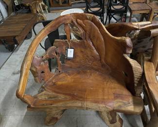 Carved Dolphin Bench