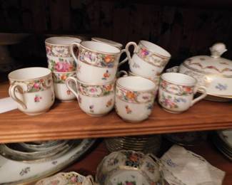 Nearly 600 pieces of Dresden China, mostly pre WWII
