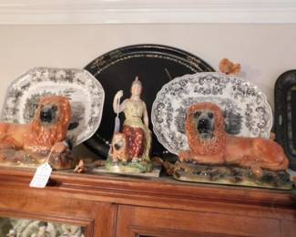 Only a sampling of the huge Staffordshire collection to be sold. 