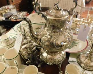 Huge set of Christmas dishes. 