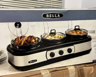 Bella Triple Slow Cooker Buffet & Serve
