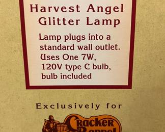 Harvest Angel Glitter Lamp