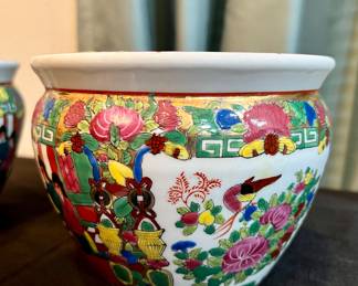 Chinoiserie Fishbowl Planters