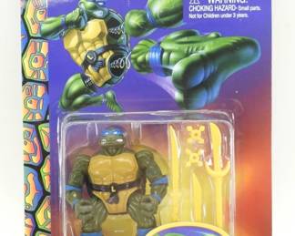 1996 Playmates TMNT Coil Force Leonardo MOSC