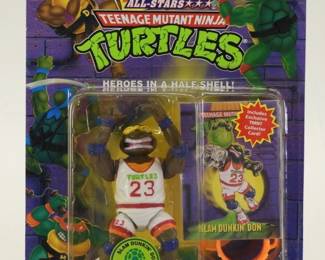 1994 TMNT Slam Dunkin' Don White Jersey MOSC