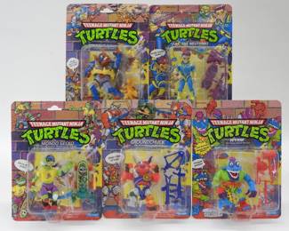 5PC 1990-91 Playmates Teenage Mutant Ninja Turtles