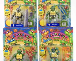 4PC 1992 French TMNT Toon Turtles Bilingual MOSC
