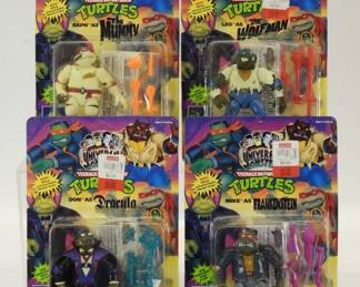 4PC 1993 TMNT Universal Studios Monsters MOSC