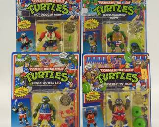 4PC 1992 Playmates TMNT Turtle Games MOSC Group