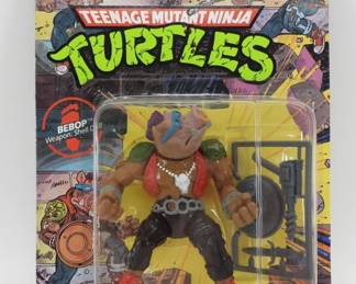 1988 Playmates TMNT Bebop Pink Soft Head MOSC