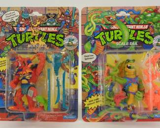 2PC 1992 Playmates TMNT Hothead Scale Tail MOSC