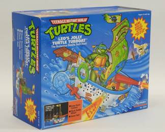 1991 TMNT Leo's Jolly Turtle Tubboat MISB
