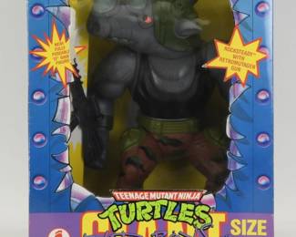 1991 Playmates TMNT Bad Boys Giant Rocksteady MISB