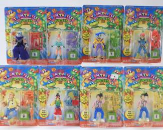 8PC 1992 Playmates TMNT Toon Turtles MOSC Group