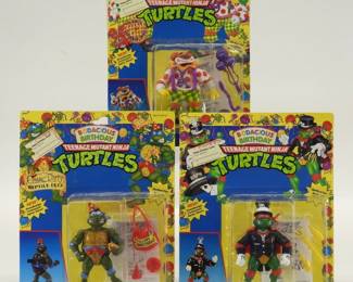 3PC 1992 TMNT Bodacious Birthday MOSC Figure Group