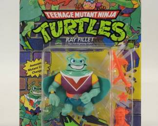 1990 Playmates TMNT Ray Fillet MOSC Red V