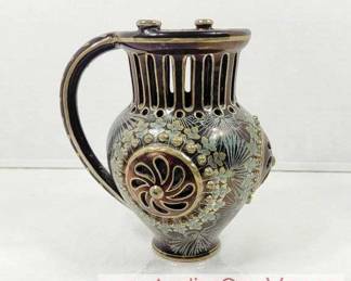 16 Antique Zslonay of Pecs Porcelain of Hungary VasePitcher