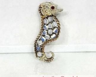 4 REJA Sterling Silver Sea Horse Brooch