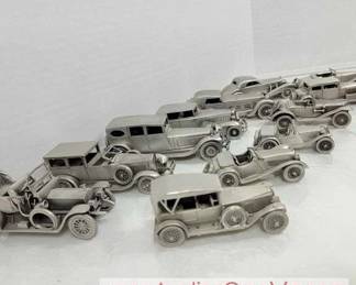 11 Danbury Mint Die Cast Pewter Car Collection.