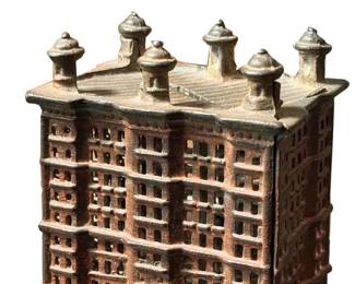 Antique cast iron  skyscraper bank by A.C. Williams 