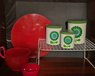 Dana’s plastic-wear and groovy cannisters