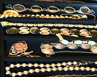 Sterling silver bracelets in cases