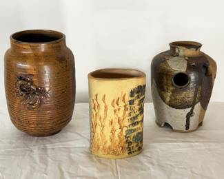 signed mid century art pottery