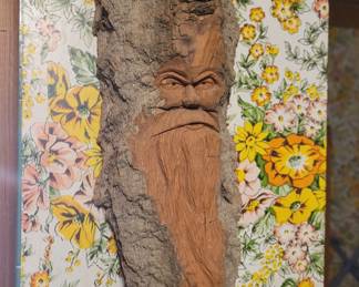 Carved German tree bark