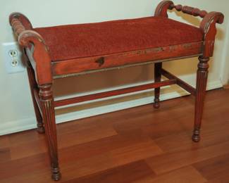 Vintage vanity bench