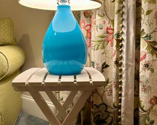 (2) Turquoise Table Lamps