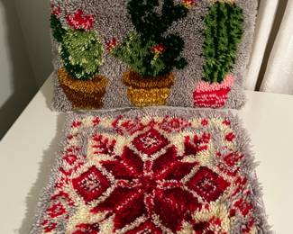 Hooked Pillow & Wall Hanging