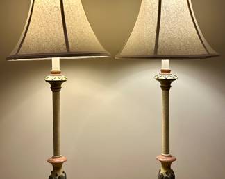 (2) Painted Buffett Lamps