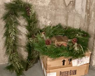 Pottery Barn Holiday Wreaths & Swag