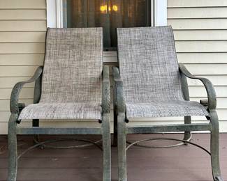 (2) Cast Aluminum Armchairs