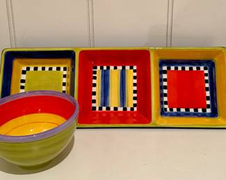 Department 56 Candlesticks, Bowl & Appetizer Tray